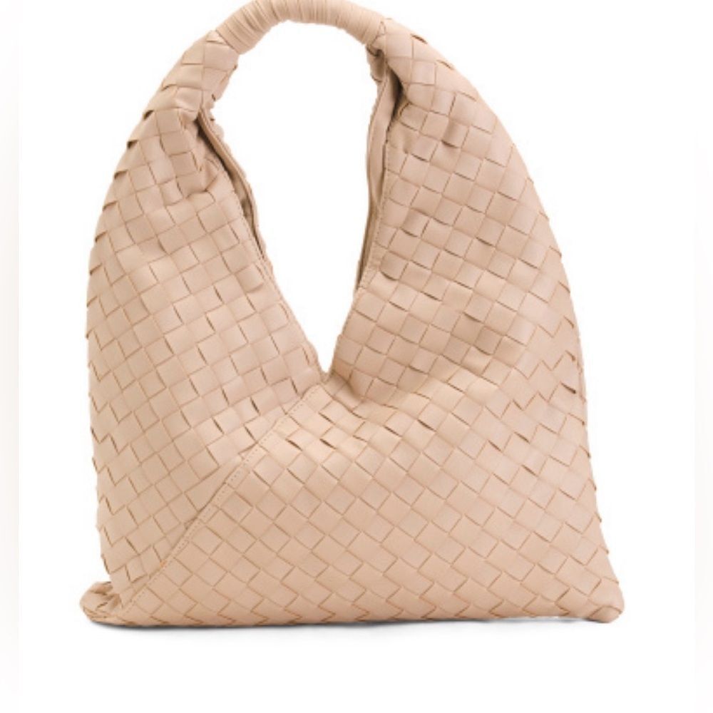 Moda Luxe Woven Shoulder Bag in Beige
